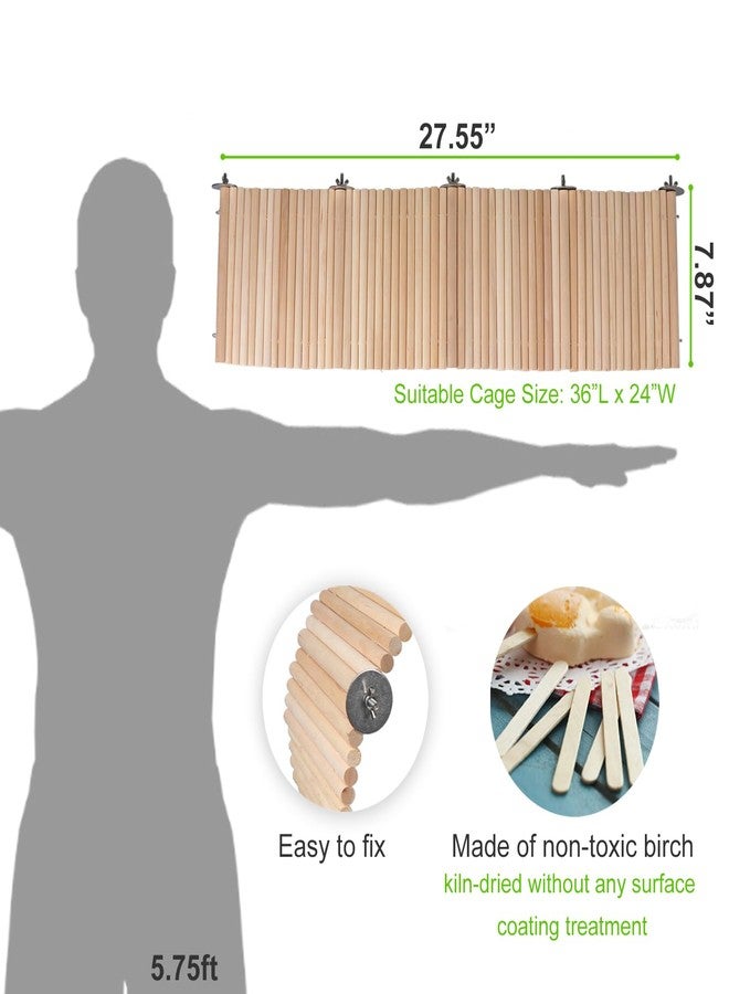 YKD Chinchilla Natural Birch Wood Flexible Platform Toy, Chinchilla Running Wheel Fence, Small Animal Climbing Toys for Guinea Pig Rabbit Hamsters Gerbils Rat and Other Small Animals - Image 5